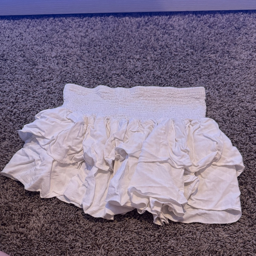 White Ruffled Skirt